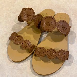 NWOT Jack Rogers Lauren Sandal in Cognac